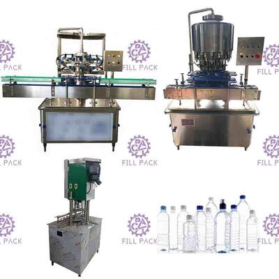 Küçük PET Şişe İçin 2000BPH Otomatik İçme Suyu Dolum Makinesi