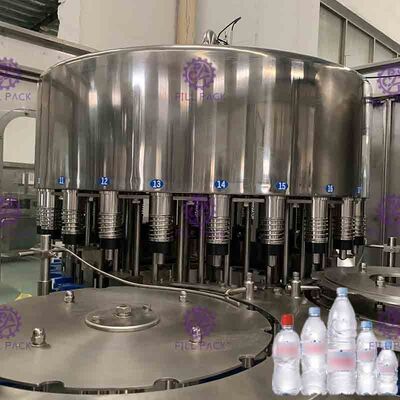 3'ü 1 Arada Monoblok Maden Suyu Dolum Kapatma Makinesi 10000BPH Plastik Şişe Durulama
