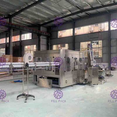 PLC Kontrol Su Üretim Hattı, 15000BPH Plastik Şişe Monoblok Dolum Makinesi