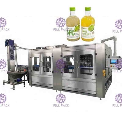 Rice Şarap Cam Şişe Dolum Makinesi Sanayi 3 - in - 1 Sıcak Dolum Hattı