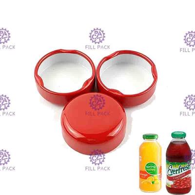 38mm 43mm Meyve Suyu Cam Şişe Kapakları Kapak 48mm 53mm 58mm Teneke Metal Vidalı Kapak