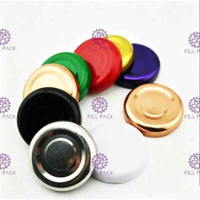 38mm 43mm Meyve Suyu Cam Şişe Kapakları Kapak 48mm 53mm 58mm Teneke Metal Vidalı Kapak