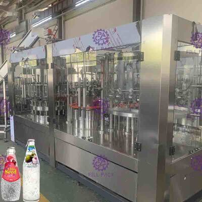 Çekme Halkası Kapaklı Otomatik 3'ü 1 Arada Pulp Granül Portakal Suyu İçecek Dolum Ekipmanı