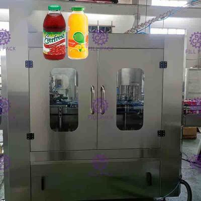TWIST OFF Vidalı Kapaklı Otomatik 3'ü 1 Arada Kağıt Hamuru Granül Portakal Suyu Dolum Ekipmanı