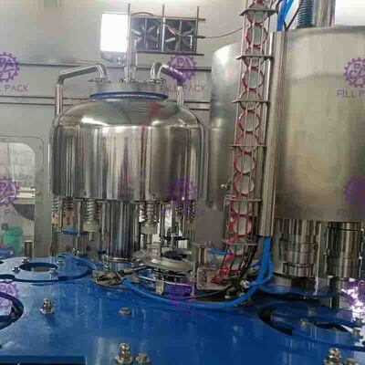 TWIST OFF Vidalı Kapaklı Otomatik 3'ü 1 Arada Kağıt Hamuru Granül Portakal Suyu Dolum Ekipmanı