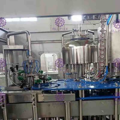 TWIST OFF Vidalı Kapaklı Otomatik 3'ü 1 Arada Kağıt Hamuru Granül Portakal Suyu Dolum Ekipmanı