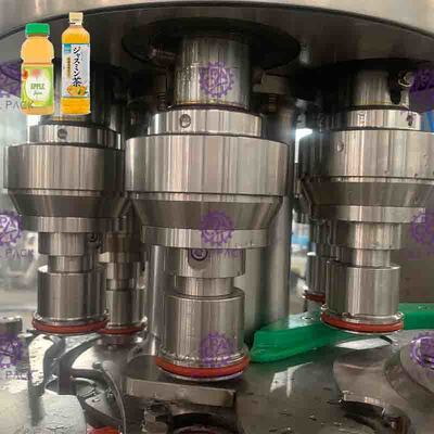 Yüksek Kapasiteli Pulp Suyu Dolum Makinesi Plastik Şişeler PLC Kontrol