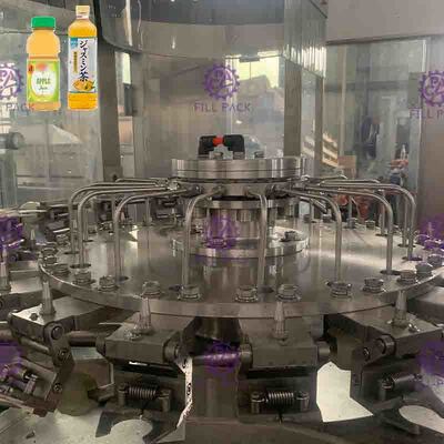 Yüksek Kapasiteli Pulp Suyu Dolum Makinesi Plastik Şişeler PLC Kontrol