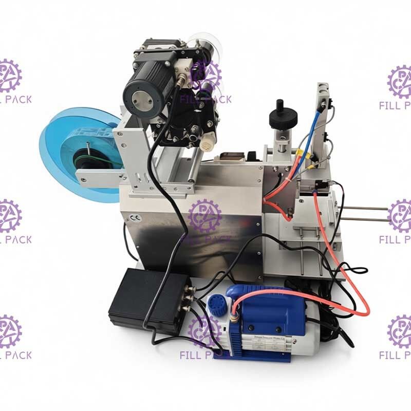 Yapışkanlı Etiket Şişe Etiketleme Makinesi 1800BPH Kare Şişe 3 Taraflı Yarı Otomatik