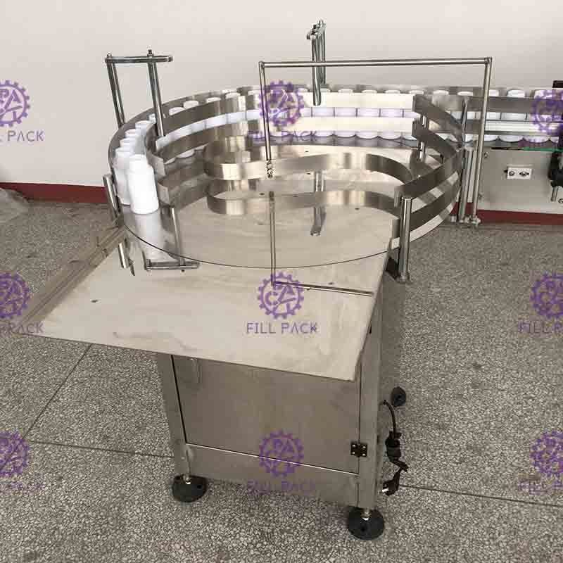Döner şişe toplayıcı akümülatör masa / makine / ekipman / hat / bitki / sistem alma açın