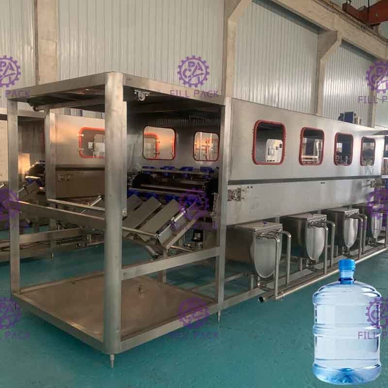 Galon Şişe Kapama Makinesi 600 Varil / H ile 1 Su Dolum Hattı 3 Otomatik