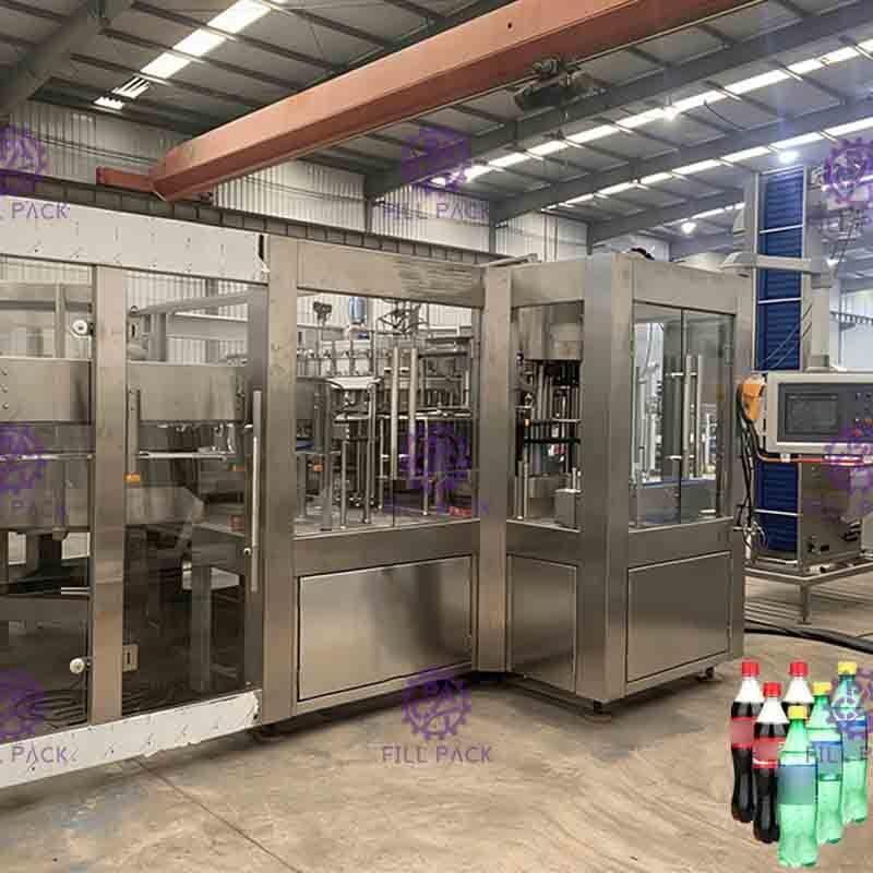 Antiseptik Sterilize Dolum Makinesi PET Gazlı İçecek / Gaz Su Monoblok