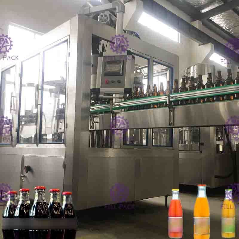 10000BPH 32 Başlı Şişe Doldurma Makinesi Taç Kapak Kombine Tip