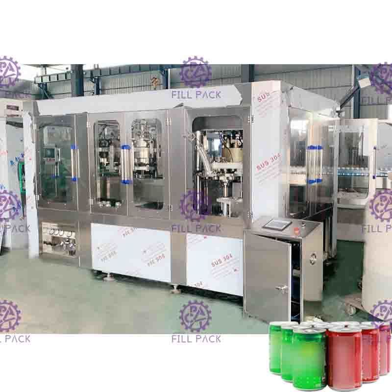Vidalı Besleme Tipi Cola / Soda Can Dolum Makinası / Kanopili Makine Plc Kontrolü