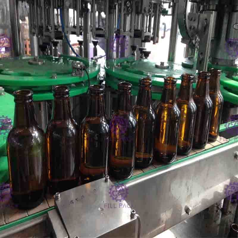 Otomatik Cam Şişe Bira Dolum Makinası, Dengeli Basınç Monoblok Filler