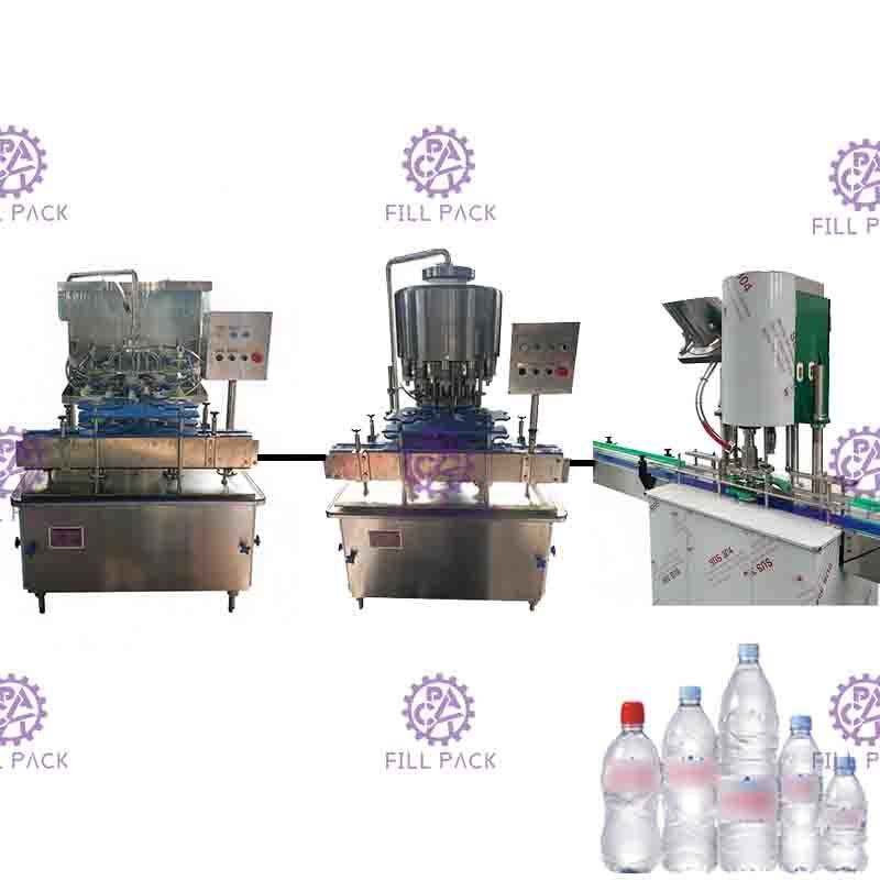 Saf İçme PET Şişe Suyu 3 In 1 Monoblok Üretim Ekipmanları / Tesis / Makine / Sistem / Hat