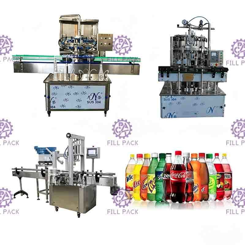 3000BPH Plastik PET Şişe Coca Cola Gazlı İçecek Dolum Makinesi Vidalı Tip Kapaklar İçin Lineer Capper