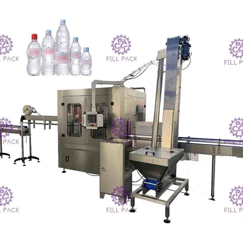 Steril Yüksek Güvenlikli Su Dolum Makinesi 0.5L Plastik Şişe Monoblok Aseptik 0.5MPA
