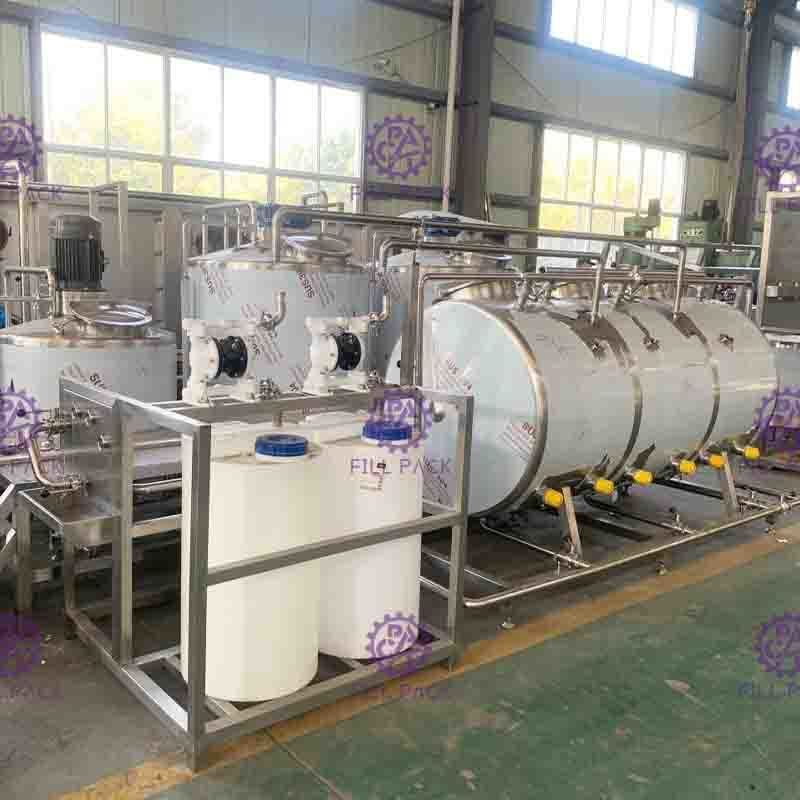 Aromalı İçecek Suyu Karıştırma İşleme Hattı 7000L / H, UHT Plakalı Sterilizatör ile