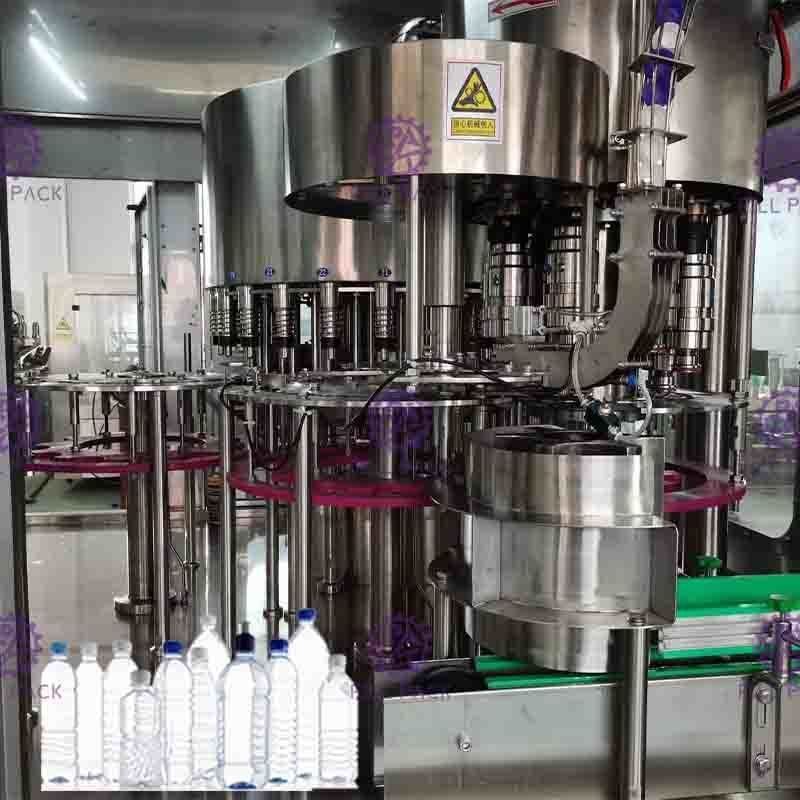 Monoblok İçme Suyu Dolum Makinası, Yıkama Dolum ve Sızdırmazlık 3'ü 1