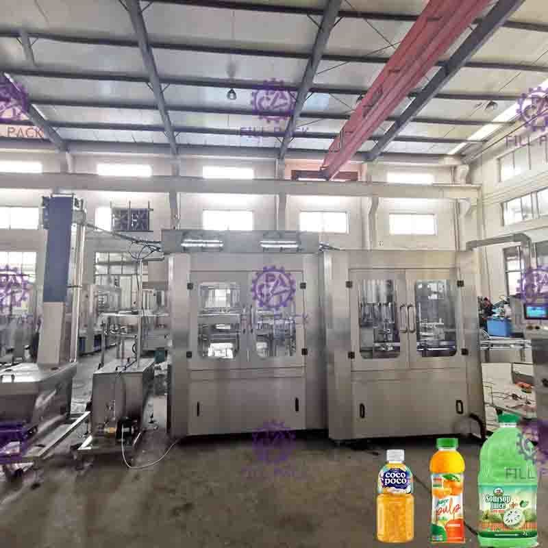 24 Kafa Suyu Dolum Makinesi 8000 Plastik Şişeler Saat Başına Vida Kapakları