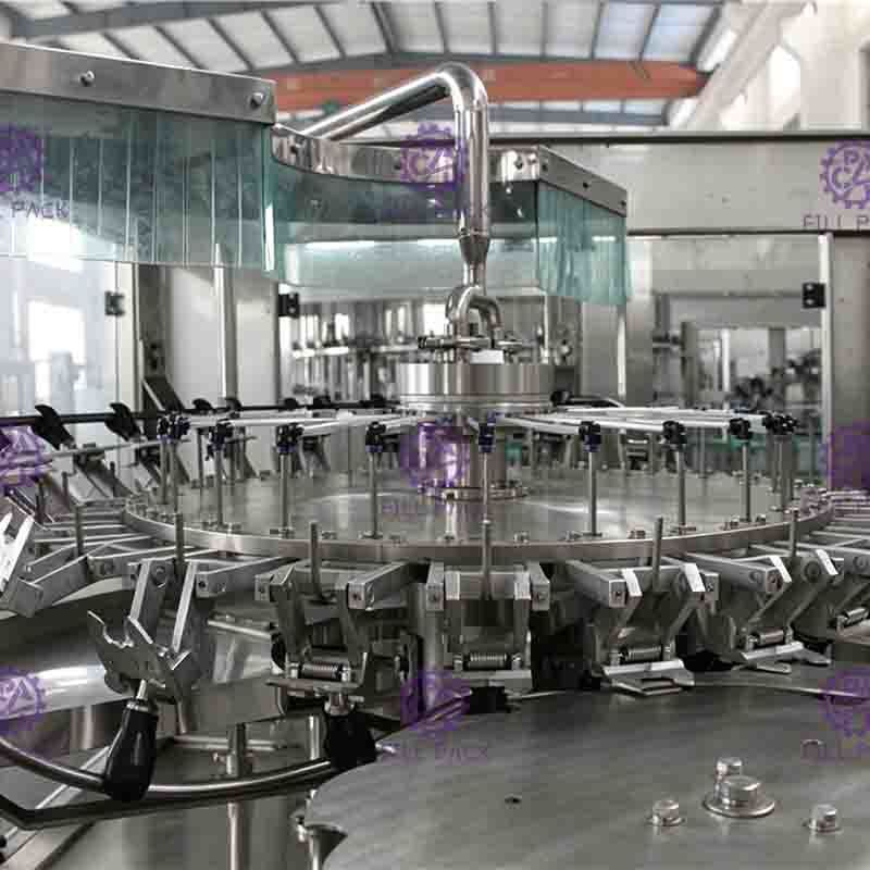 PLC sontrol ile geri akış sistemli 6000BPH Meyve Suyu Dolum Makinesi